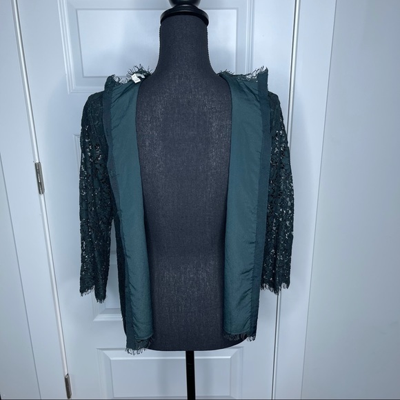 Joie Frayda Lace Button Back Top Blouse in Autumn Garden - Picture 9 of 12